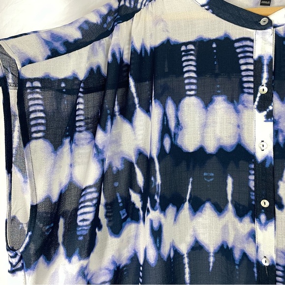 Lane Bryant Women’s Indigo Blue White Tie Dye - Picture 2 of 8